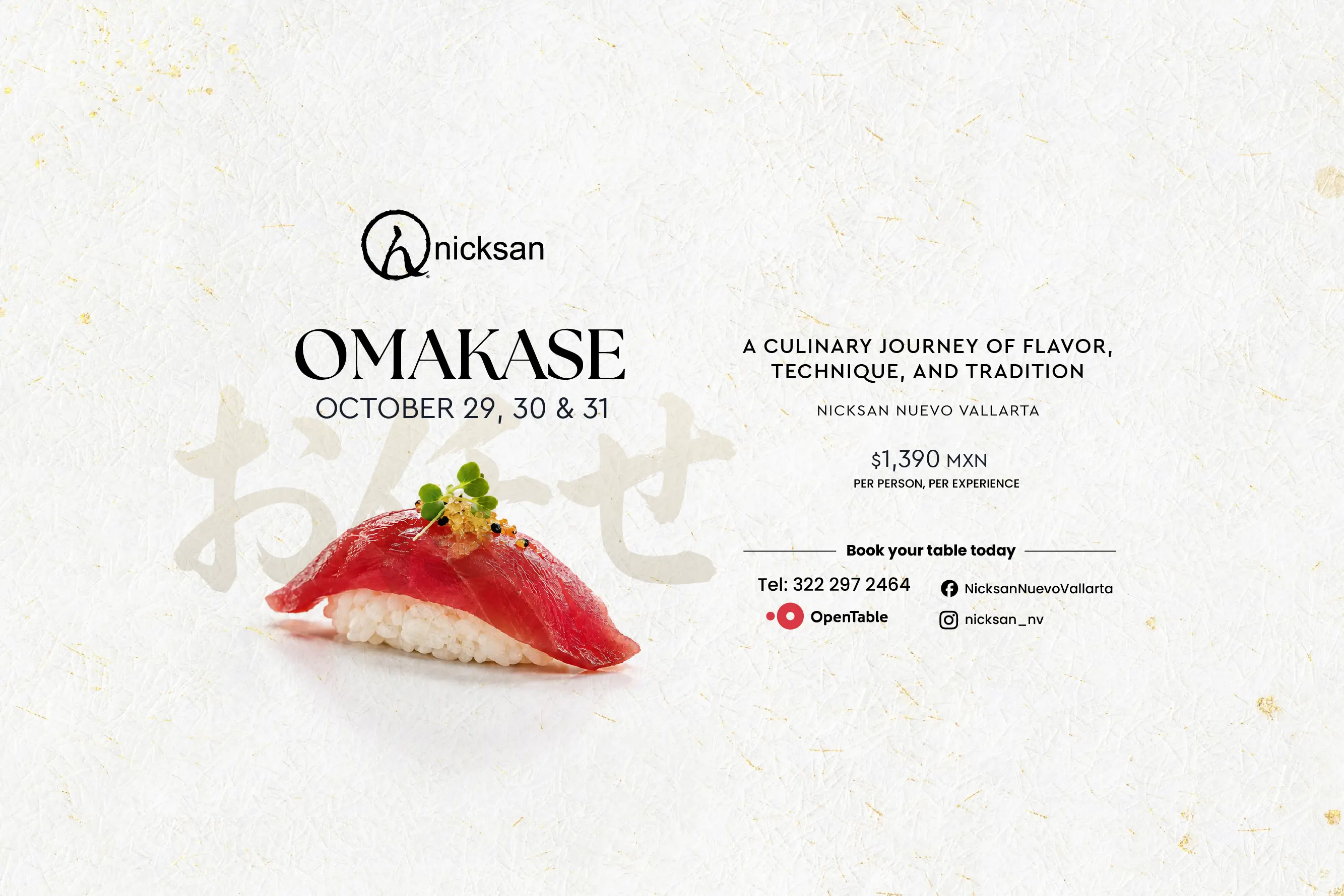 Omakase Experience Nicksan Nuevo Vallarta